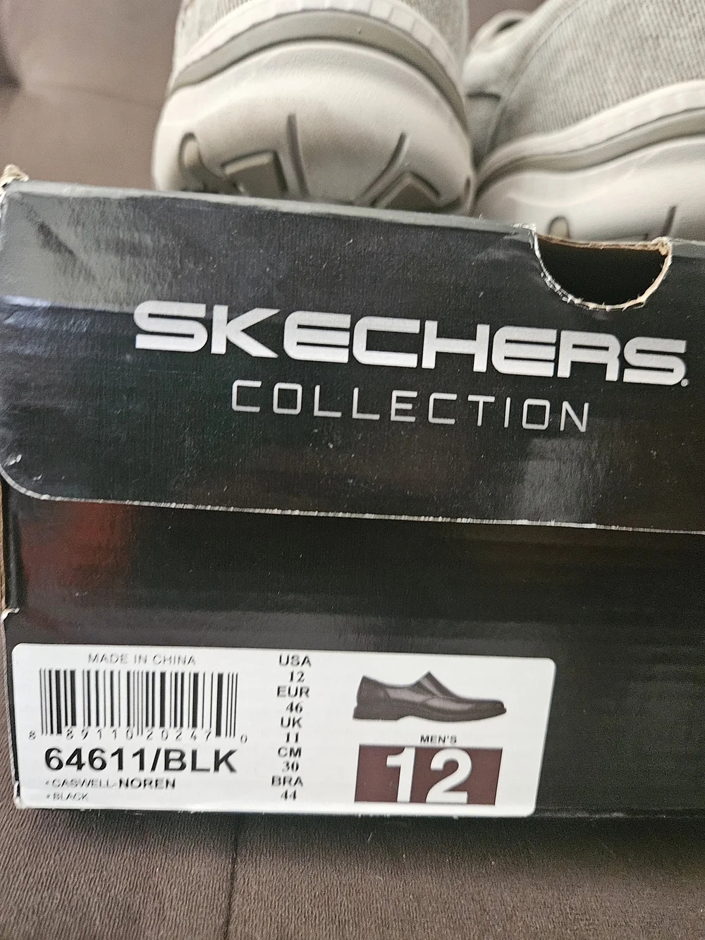 Skechers Men's Slip-On Canvas Loafers in Light Gray